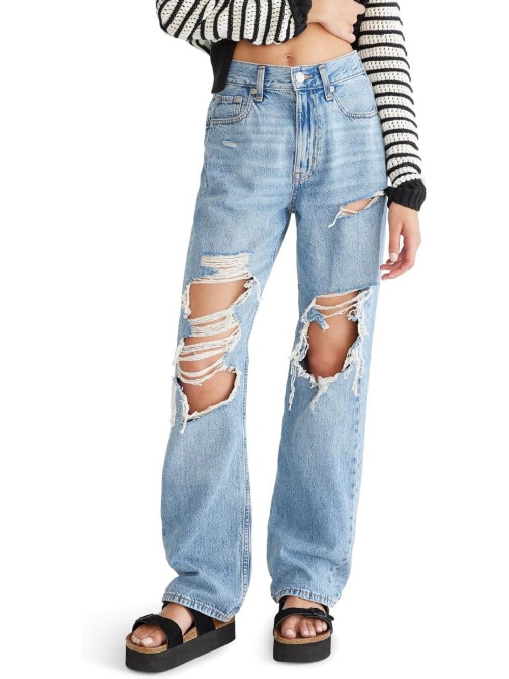 High Rise Loose Fit Women's Juniors Jeans - Comfortable & Stylish Denim Pants